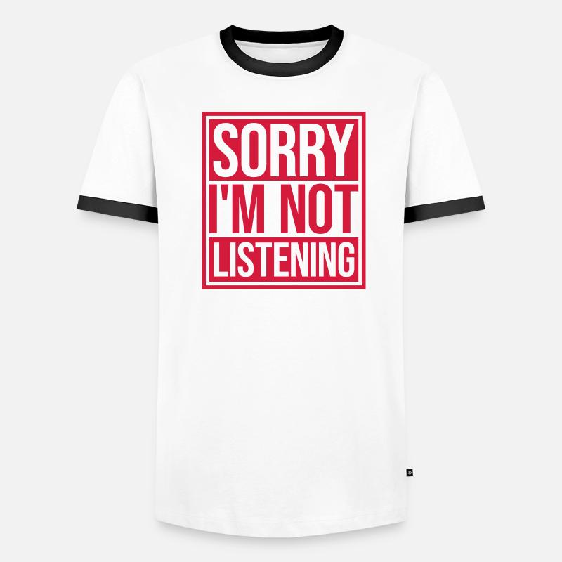 désolé de ne pas écouter T-shirt contrasté Homme