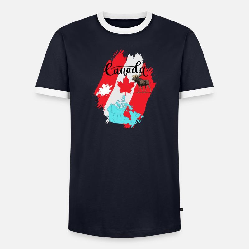Canada, maple leaf. Men's Ringer Shirt
