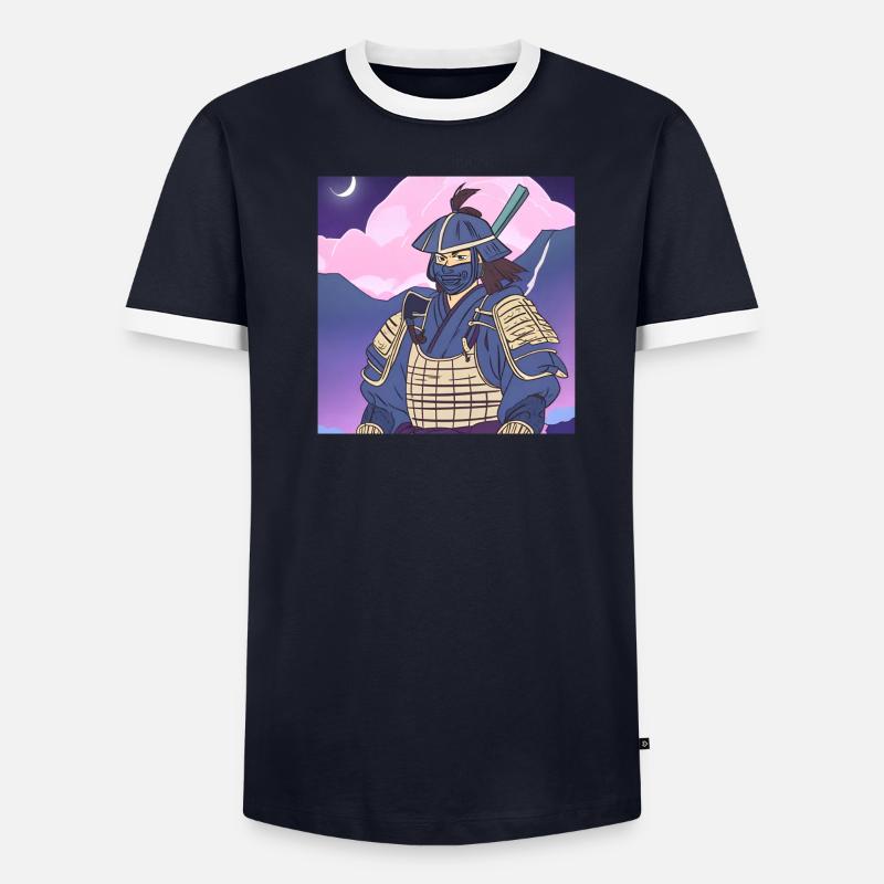 Samurai-Krieger Männer Kontrast-T-Shirt
