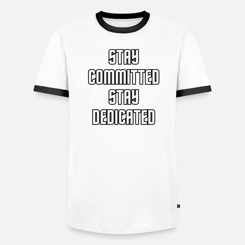 Restez engagé restez dévoué T-shirt contrasté Homme
