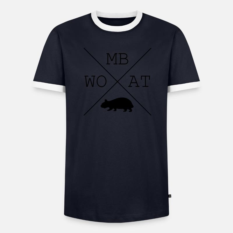 Wombat Australien Männer Kontrast-T-Shirt