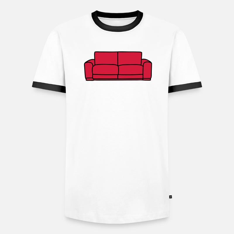 Sofa Männer Kontrast-T-Shirt