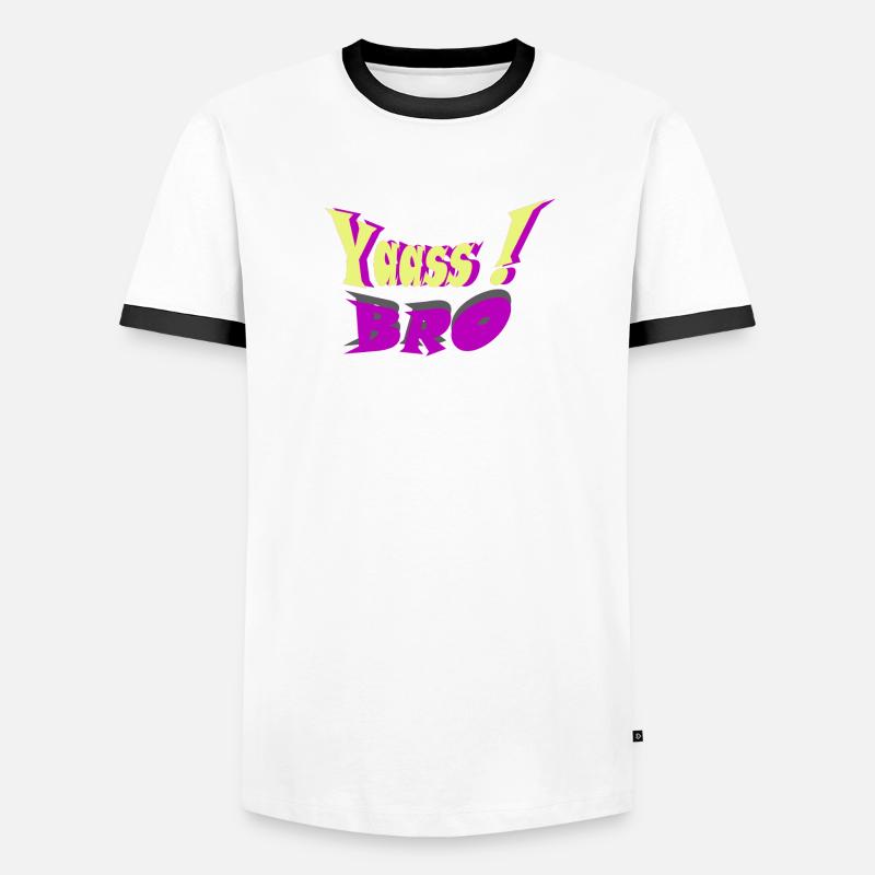 YAASS BRO T-shirt contrasté Homme