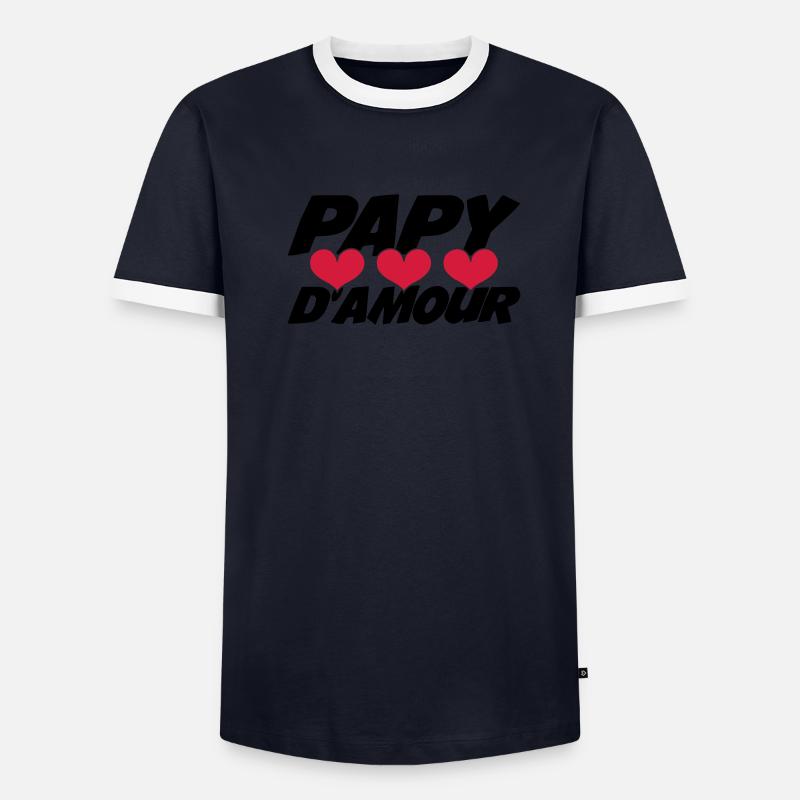 Papy d'amour ! T-shirt contrasté Homme