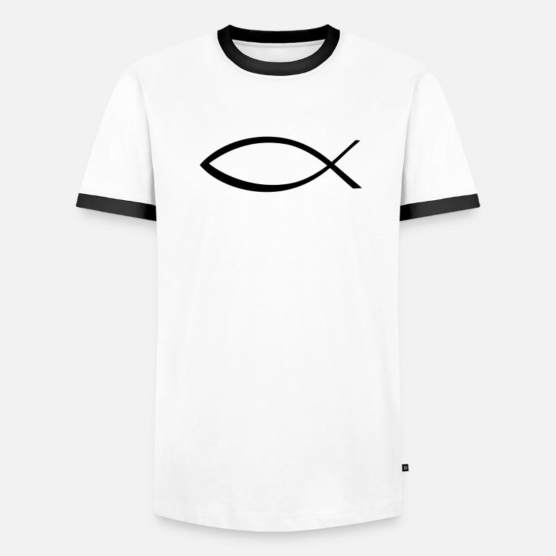 Jesus Fish Men's Ringer Shirt