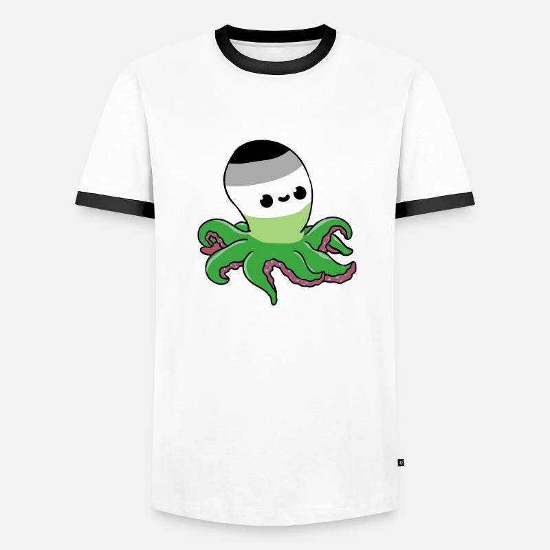 Aromantic Pride Octopus Men's Ringer Shirt