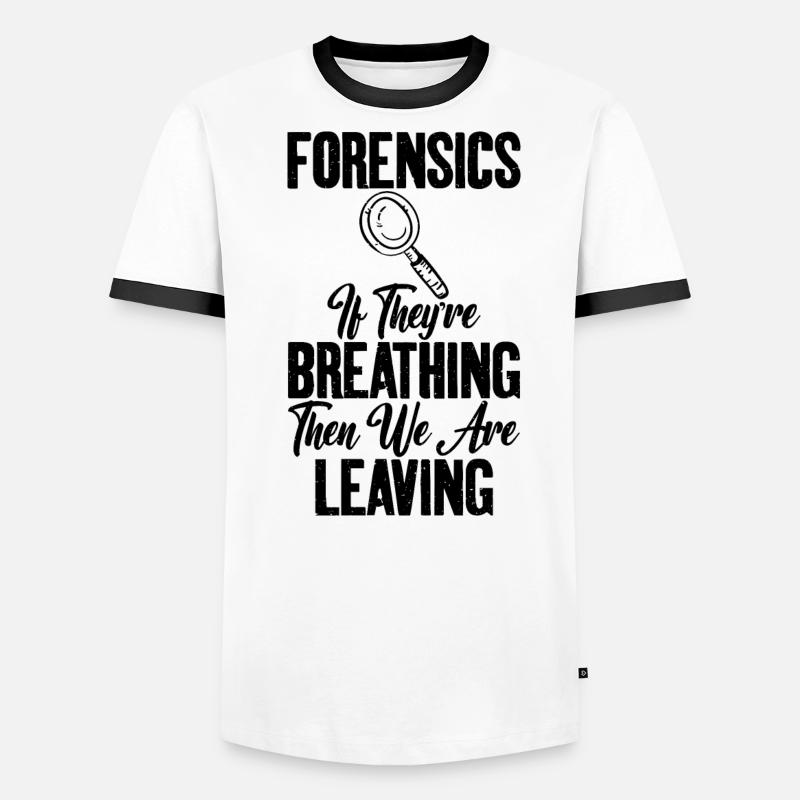 Quand vous respirez Forensic Science Graphics T-shirt contrasté Homme