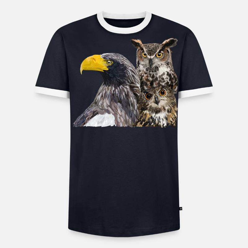 Oiseaux de proie T-shirt contrasté Homme
