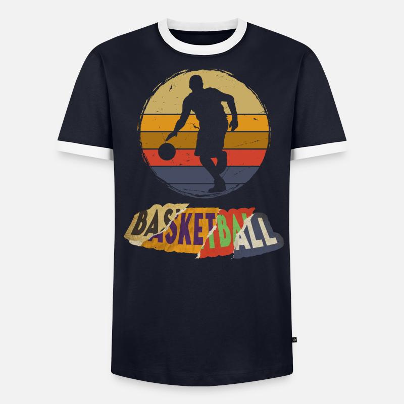 Basketteur Basketteur Vintage Rétro T-shirt contrasté Homme