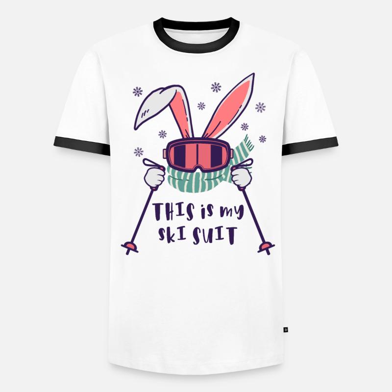C’est ma combinaison de ski Ski Ski T-shirt contrasté Homme