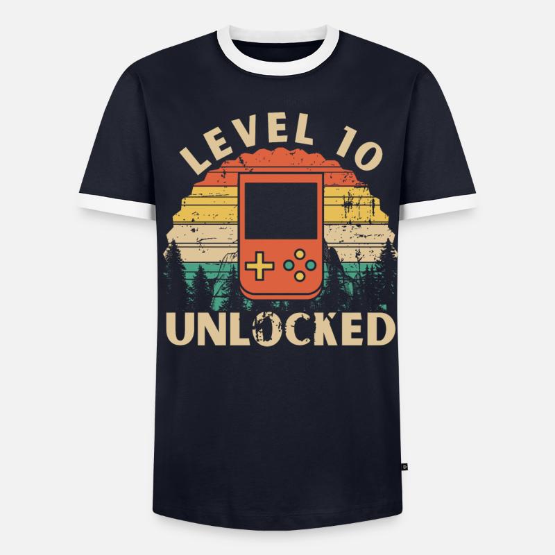 Level 10 freigeschaltet - Männer Kontrast-T-Shirt - undefined