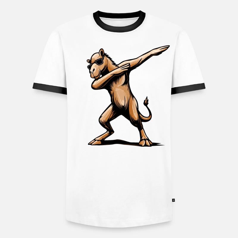 Cooles Dabbing Dab Dance Kamel mit Sonnenbrille Männer Kontrast-T-Shirt