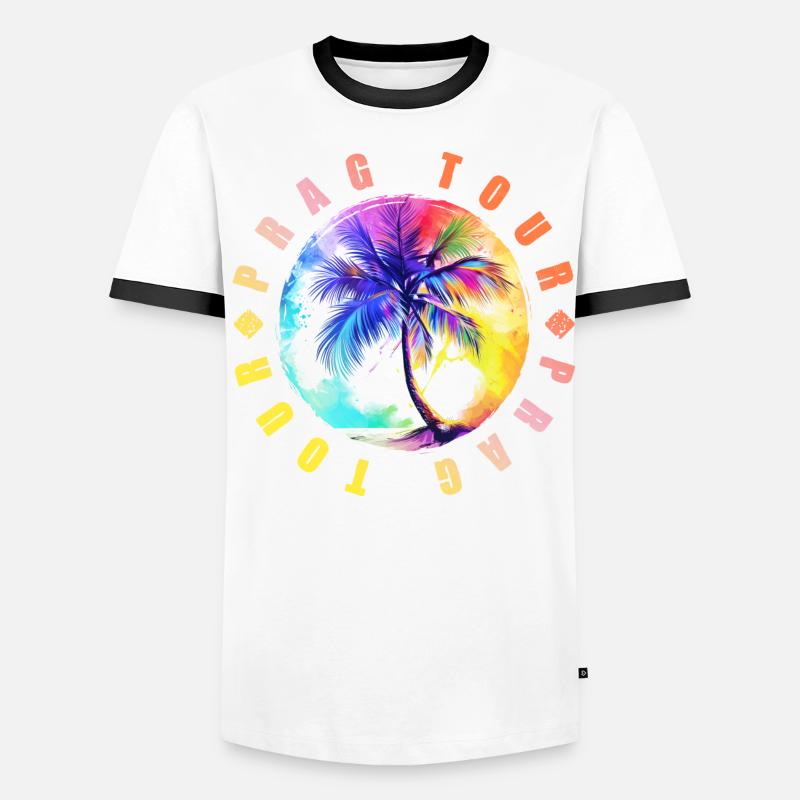 Visite de Prague colorée T-shirt contrasté Homme