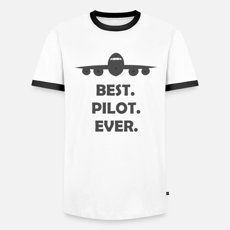 Bester Pilot Männer Kontrast-T-Shirt