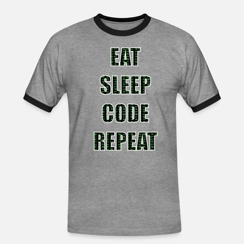 Programmeurs Programmation Code - T-shirt contrasté Homme - gris chiné/noir