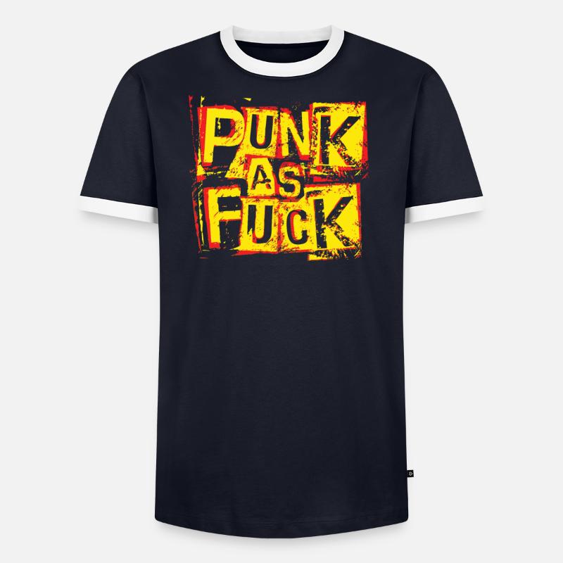 Punk comme T-shirt contrasté Homme