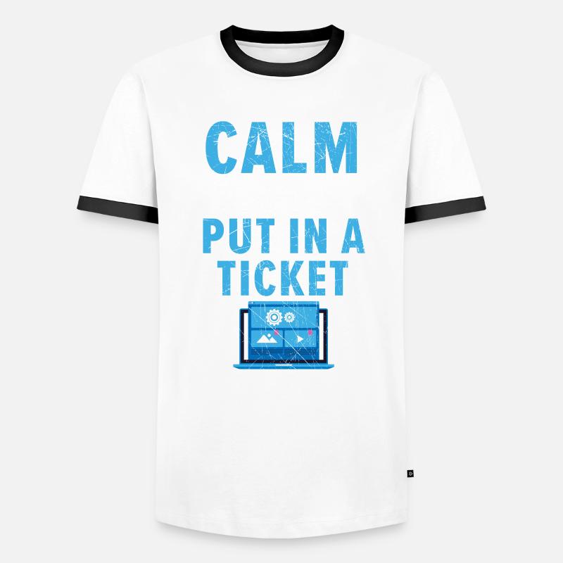 Technischer Support Behebt täglich Ihre selbstvers Männer Kontrast-T-Shirt