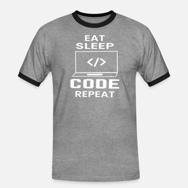 Softwareentwickler Programmierer Geschenk - Männer Kontrast-T-Shirt - Grau meliert/Schwarz