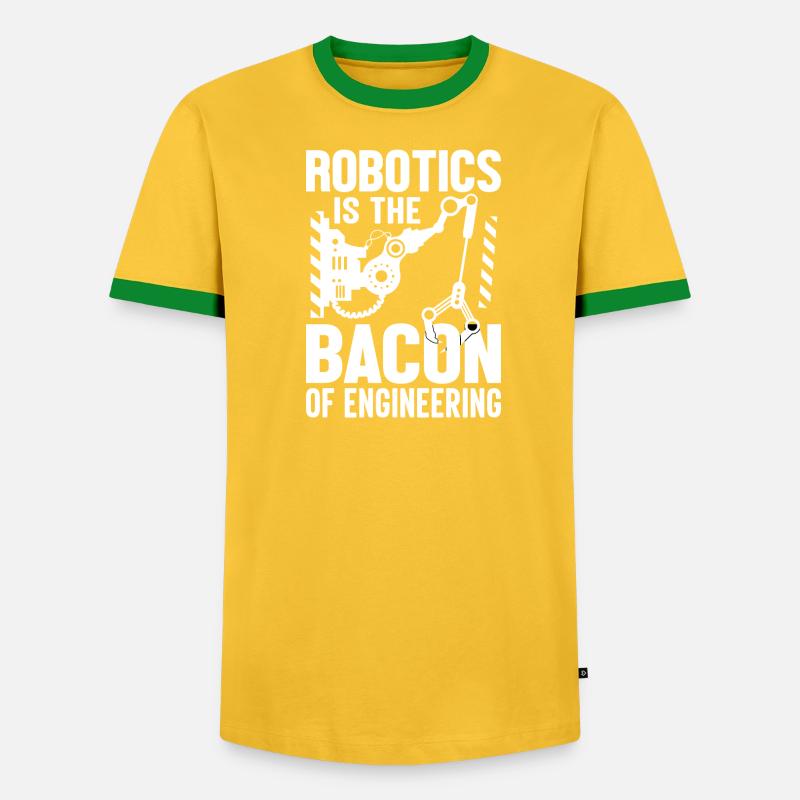 Robot Programmer Automation Technician - Men's Ringer Shirt - undefined