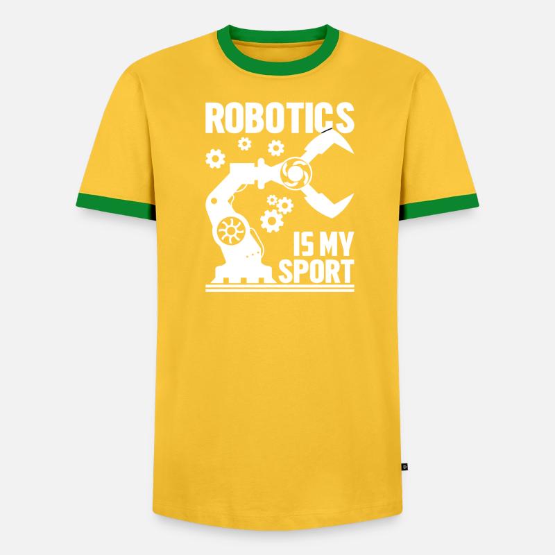 Robot Programmer Automation Technician - Men's Ringer Shirt - undefined