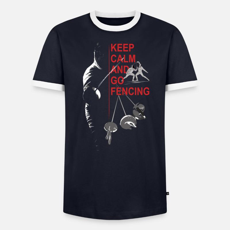 Fechten, Geschenk, Training, Keep Calm - Männer Kontrast-T-Shirt - undefined