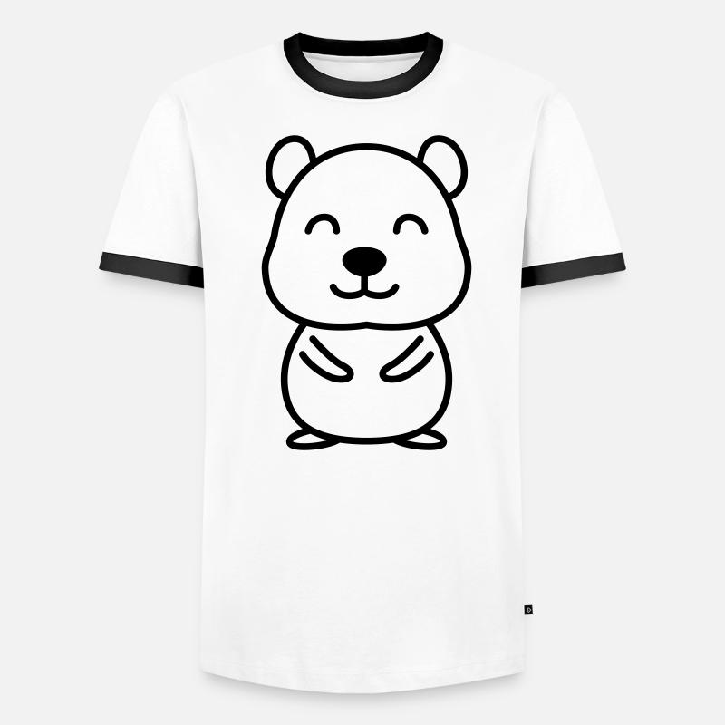 Hamster Comic Tier Männer Kontrast-T-Shirt