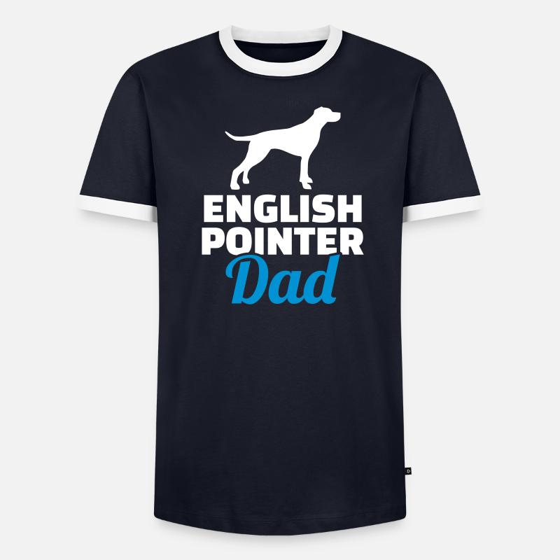 English Pointer Männer Kontrast-T-Shirt