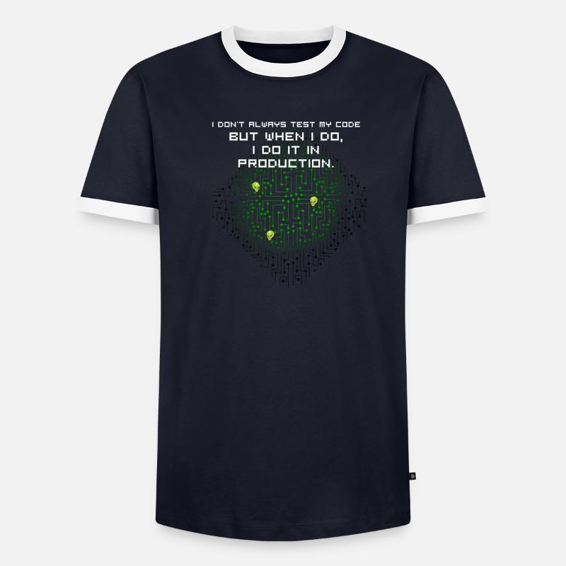 test code nerd joke spruch pc programmierer geek i - Männer Kontrast-T-Shirt -