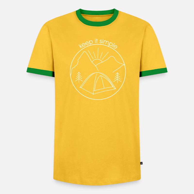 Keep it simple (weiße Version) - Männer Kontrast-T-Shirt - undefined