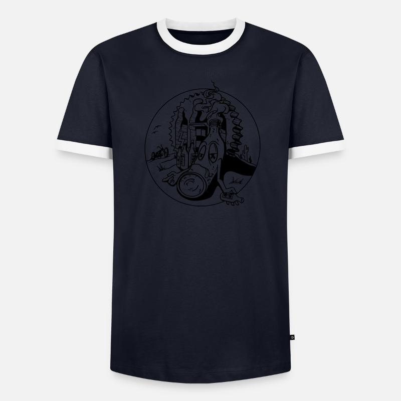 Lay Down Männer Kontrast-T-Shirt