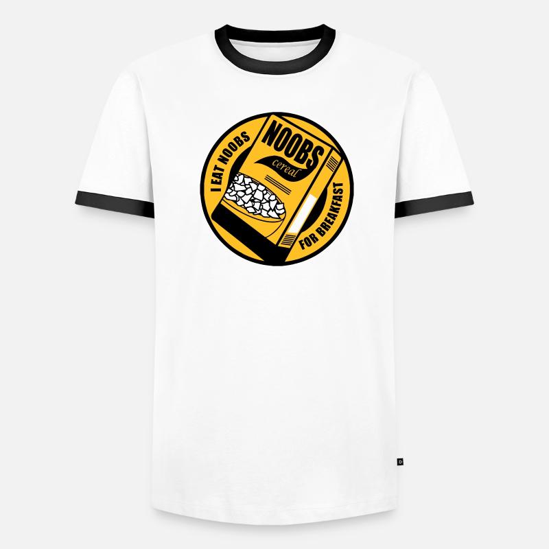 n00b Breakfast Men's Ringer Shirt