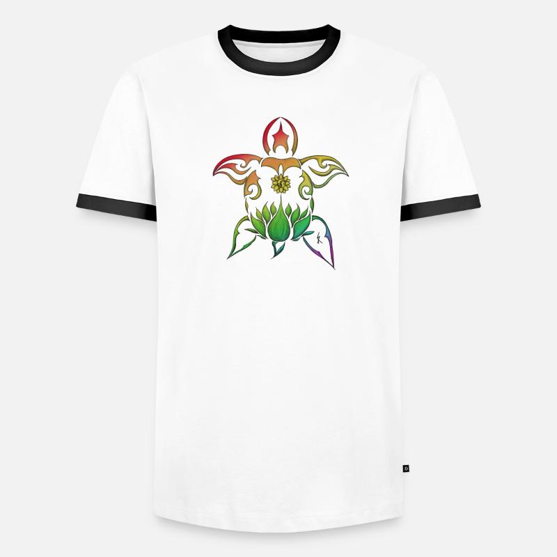 Rainbow Turtle T-shirt contrasté Homme