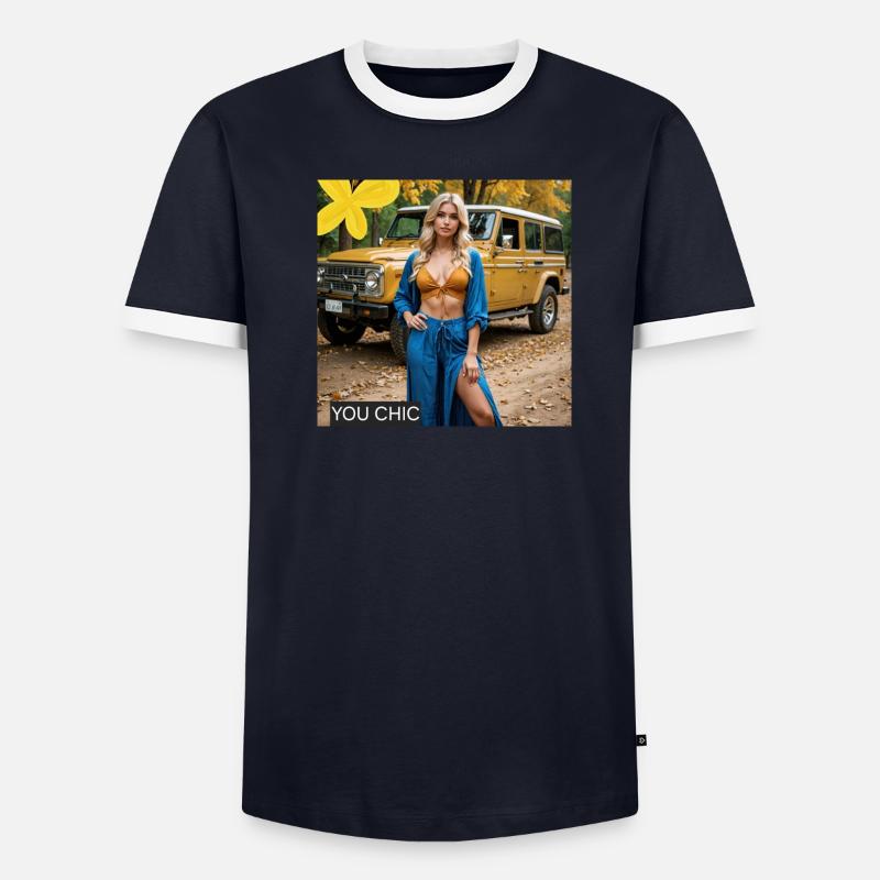Sie sind autentic@. Männer Kontrast-T-Shirt