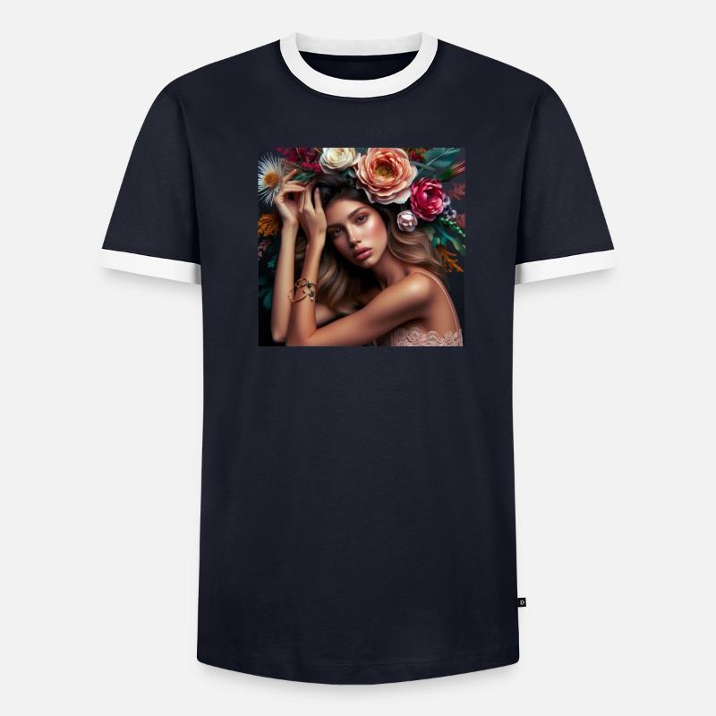 Ruhend. Männer Kontrast-T-Shirt