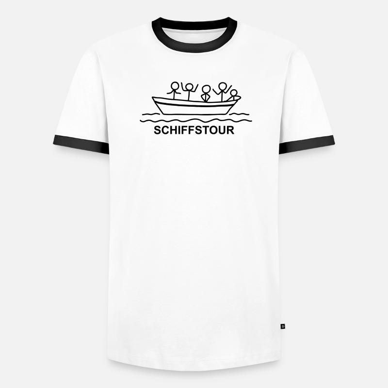 Schiffstour - Bootsfahrt Männer Kontrast-T-Shirt