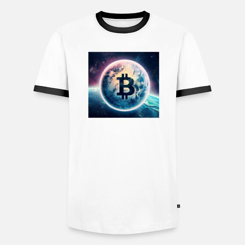 Bitcoin discovers space Men's Ringer Shirt