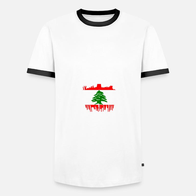 Libanon Never Forget Your Roots Männer Kontrast-T-Shirt