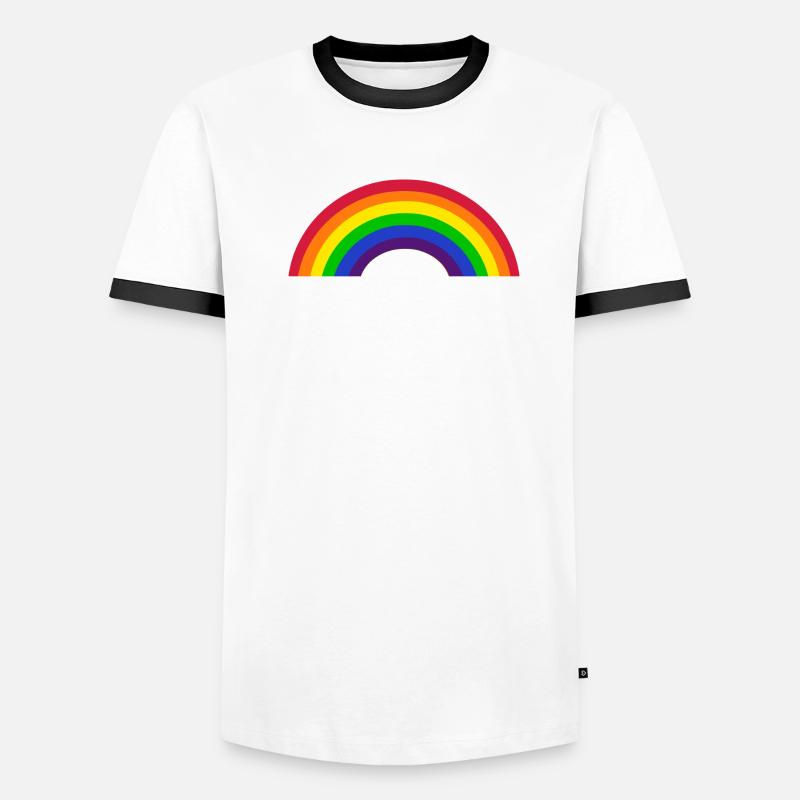 Regenbogen Männer Kontrast-T-Shirt