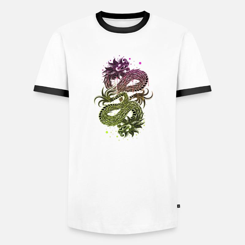 23F 0261 bk T-shirt contrasté Homme