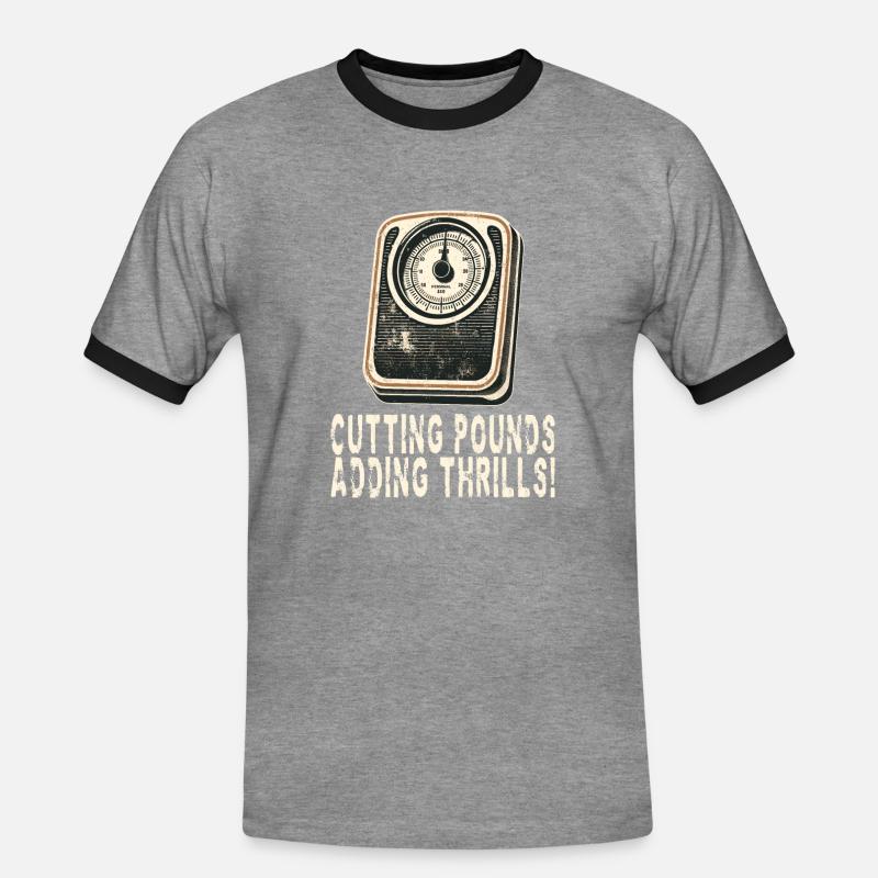 decrease - Men's Ringer Shirt - heather grey/black