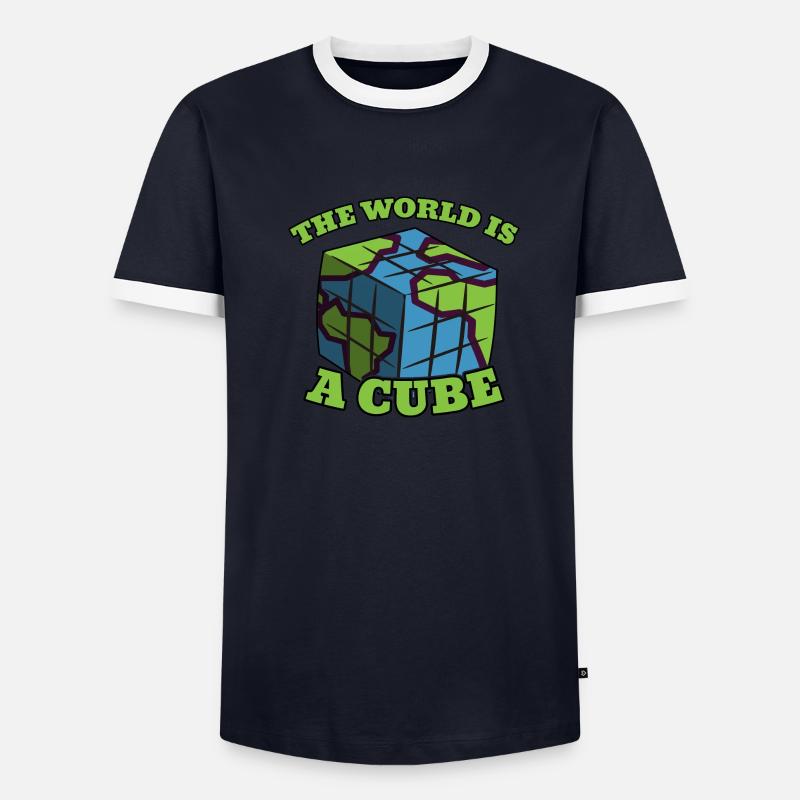 Cubing Speedcubing Cube Cuber Puzzle cadeau T-shirt contrasté Homme
