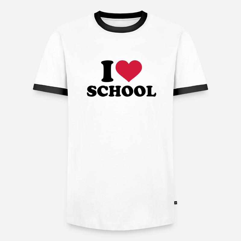Schule Männer Kontrast-T-Shirt