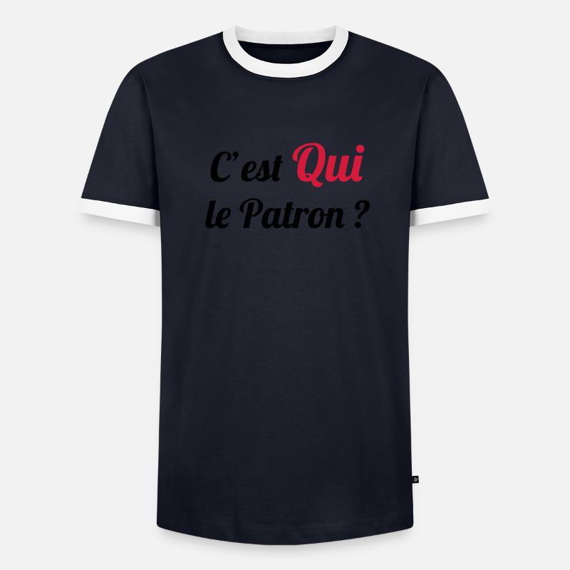 c'est QUI le Patron ? T-shirt contrasté Homme