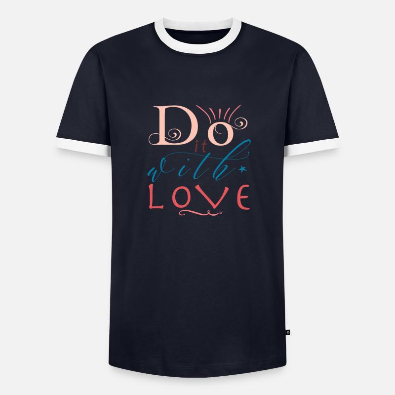 Fais-le avec amour T-shirt contrasté Homme