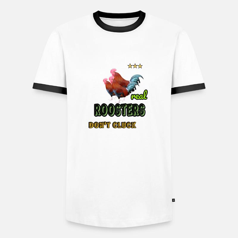 Echte Hähne Männer Kontrast-T-Shirt
