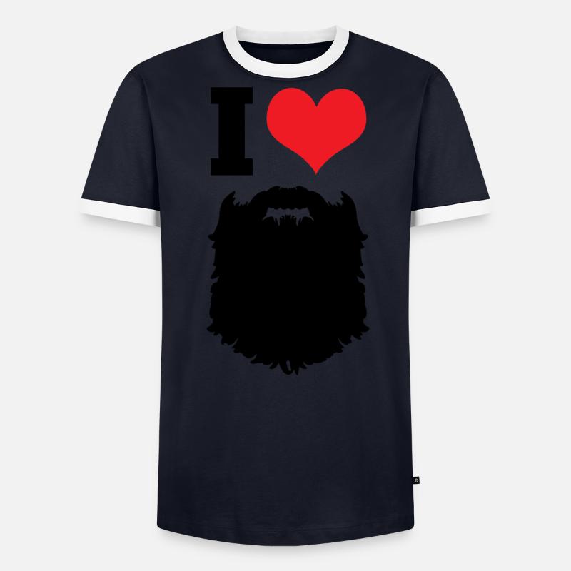 I Love Beards T-shirt contrasté Homme