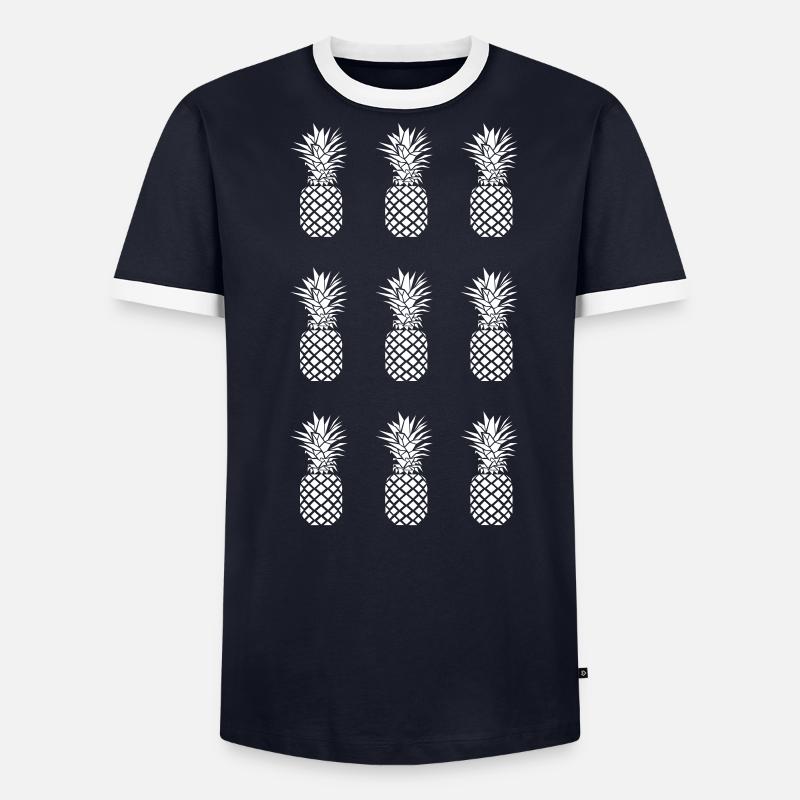 AD Pineapple Pattern Mono T-shirt contrasté Homme