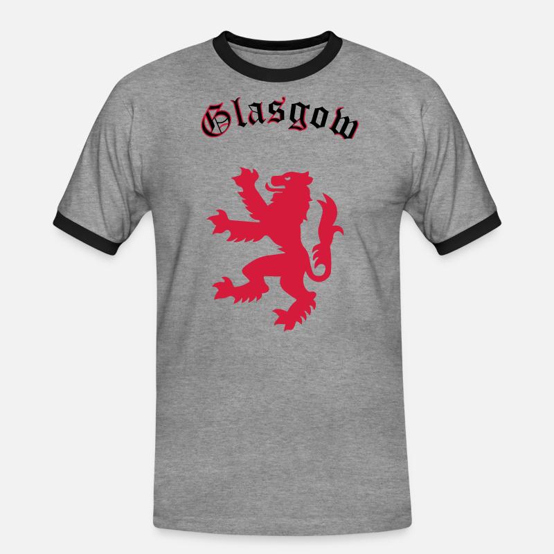 Glasgow - Men's Ringer Shirt - heather grey/black