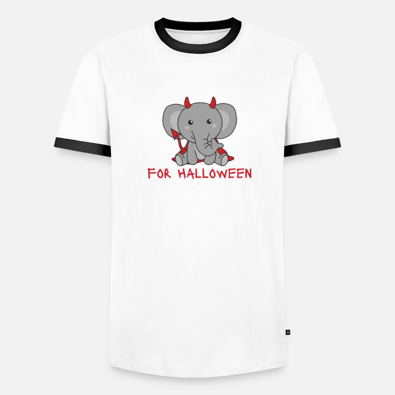 Elephant it's never too early for Halloween devils Men's Ringer Shirt