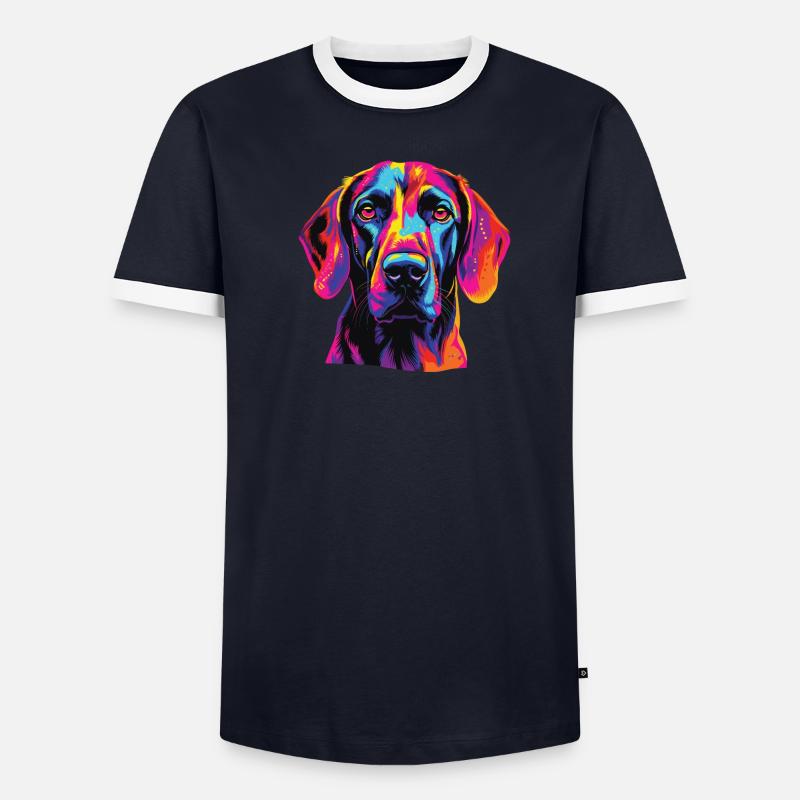 Aquarelle colorée Plot Hound T-shirt contrasté Homme